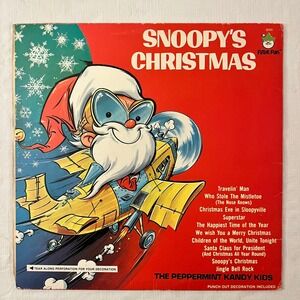 Snoopy's Christmas Vinyl LP The Peppermint Kandy Kids Peter Pan Records 8090 Red
